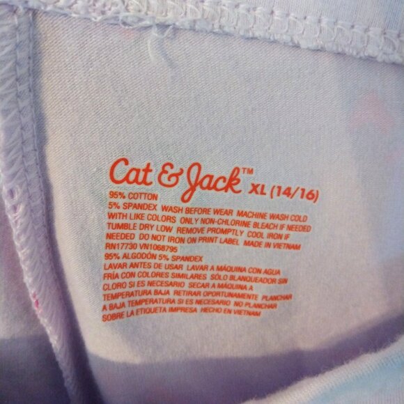 Cat & Jack Kitty Cat Girl's Lavender Leggings Size XL (14/16) - Picture 3 of 3
